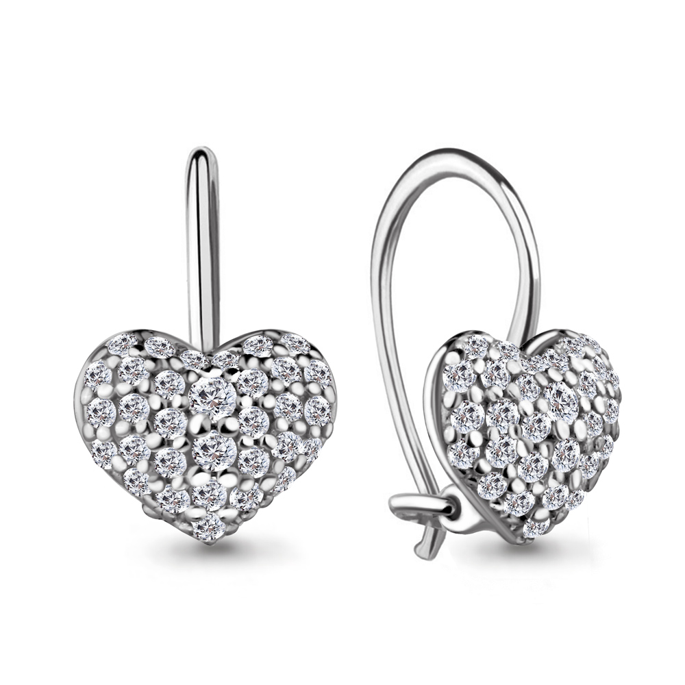 40976А Серьги из Серебра с фианитами из коллекции "Happy"