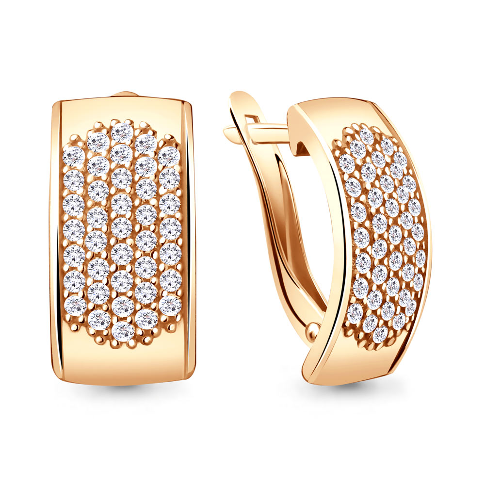 40980А Серьги из Золота с фианитами