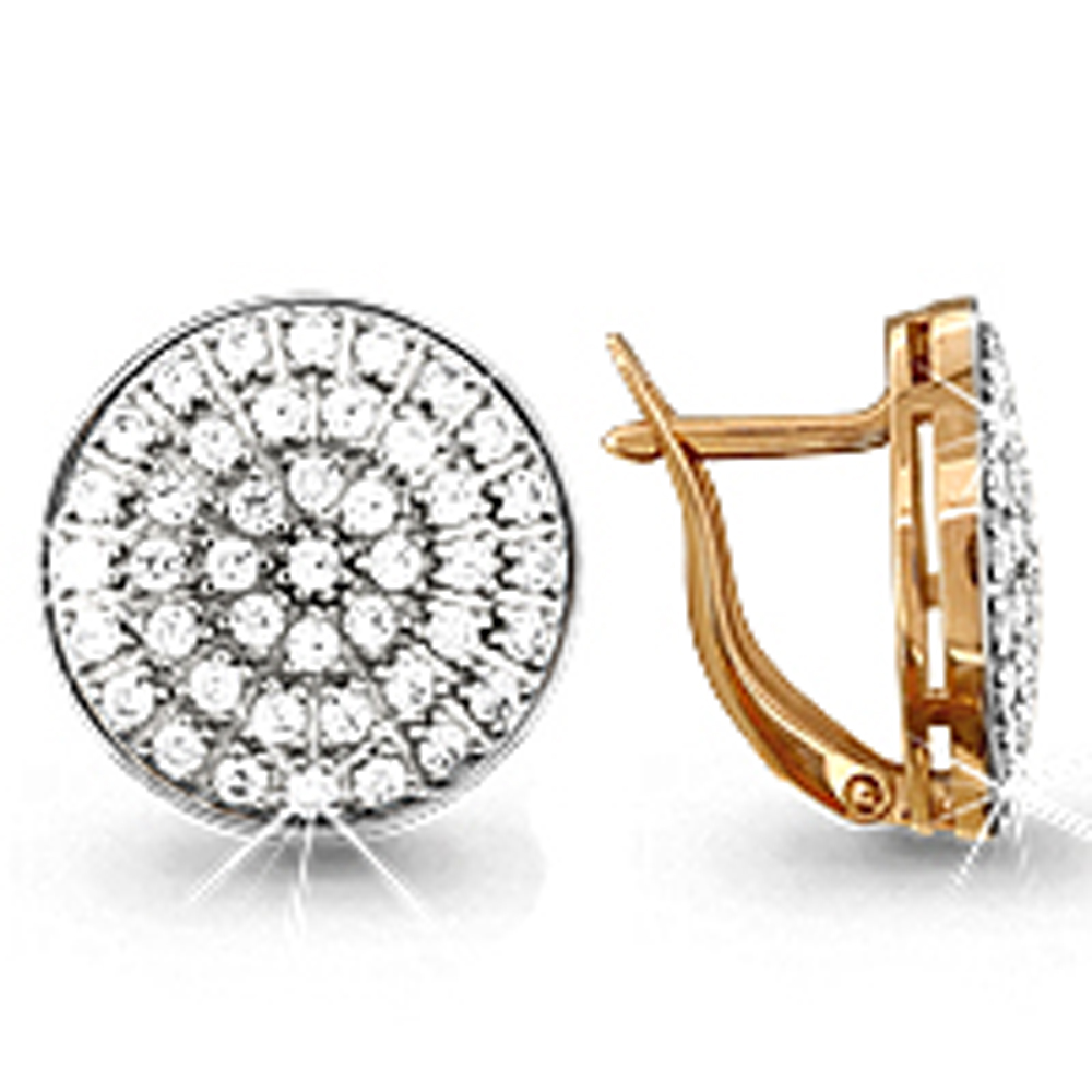 41162А Серьги из Золота с фианитами