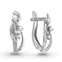 41165А Серьги из Серебра с фианитами