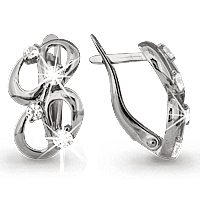 41302А Серьги из Серебра с фианитами