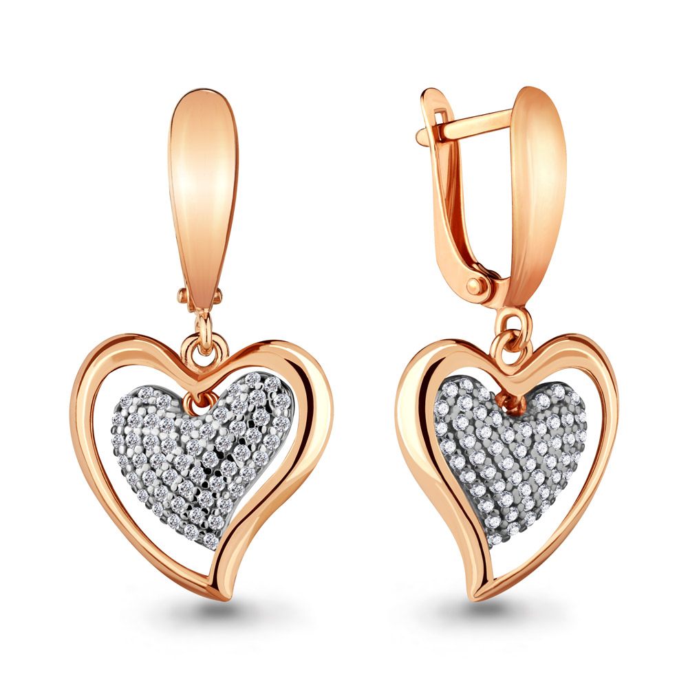 41306А Серьги из Золота с фианитами