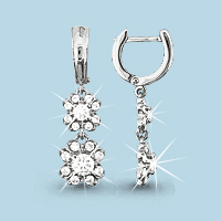 41326А Серьги из Серебра с фианитами