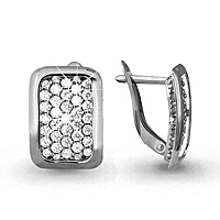 41348А Серьги из Серебра с фианитами