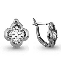 41352А Серьги из Серебра с фианитами