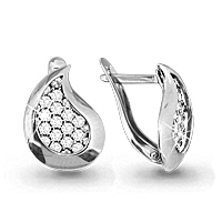 41353А Серьги из Серебра с фианитами
