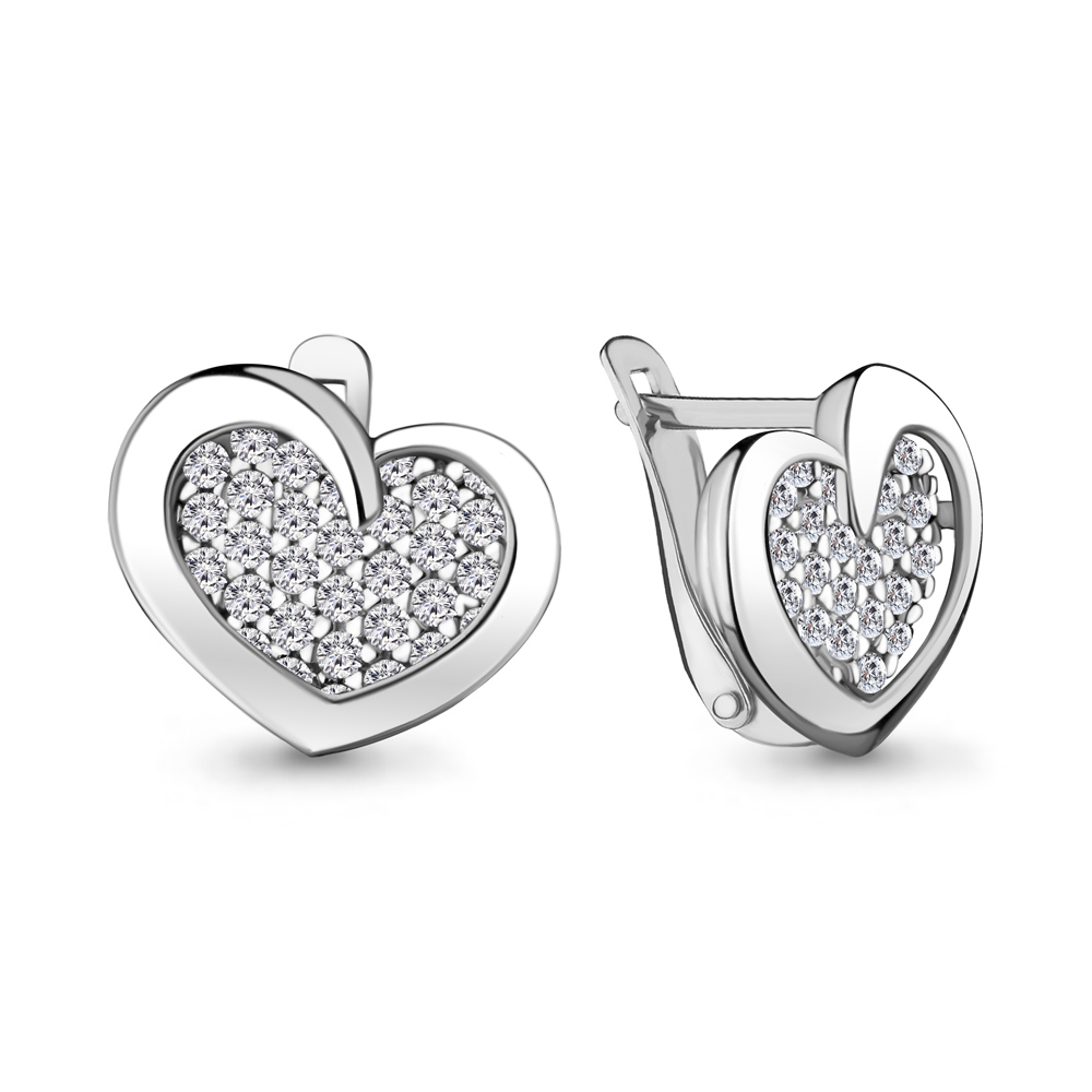 41358А Серьги из Серебра с фианитами