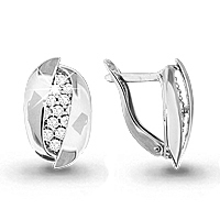 41364А Серьги из Серебра с фианитами