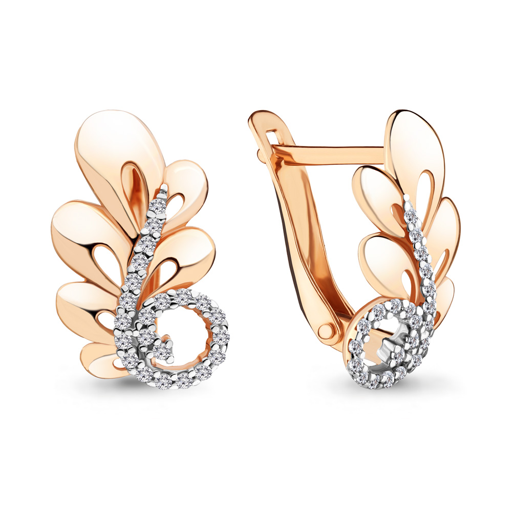 41541А Серьги из Золота с фианитами