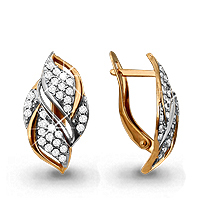 41658А Серьги из Золота с фианитами