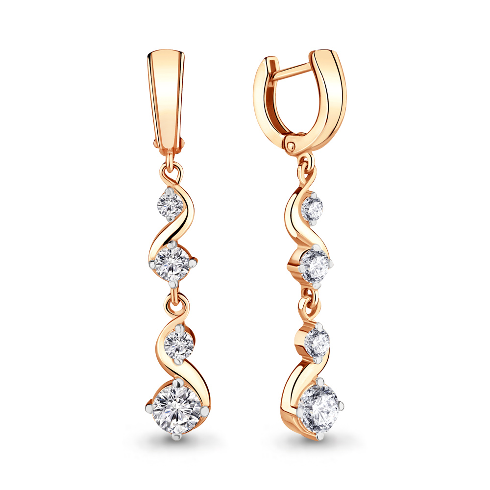 416951А Серьги из Золота с фианитами