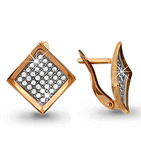 41737А Серьги из Золота с фианитами