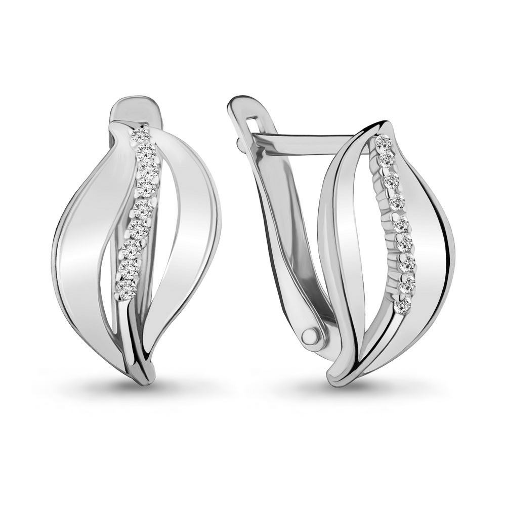 41790А Серьги из Серебра с фианитами
