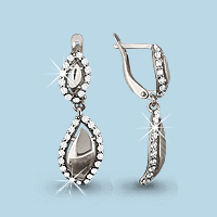 41803А Серьги из Серебра с фианитами