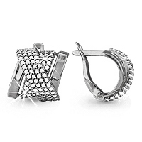 41864А Серьги из Серебра с фианитами