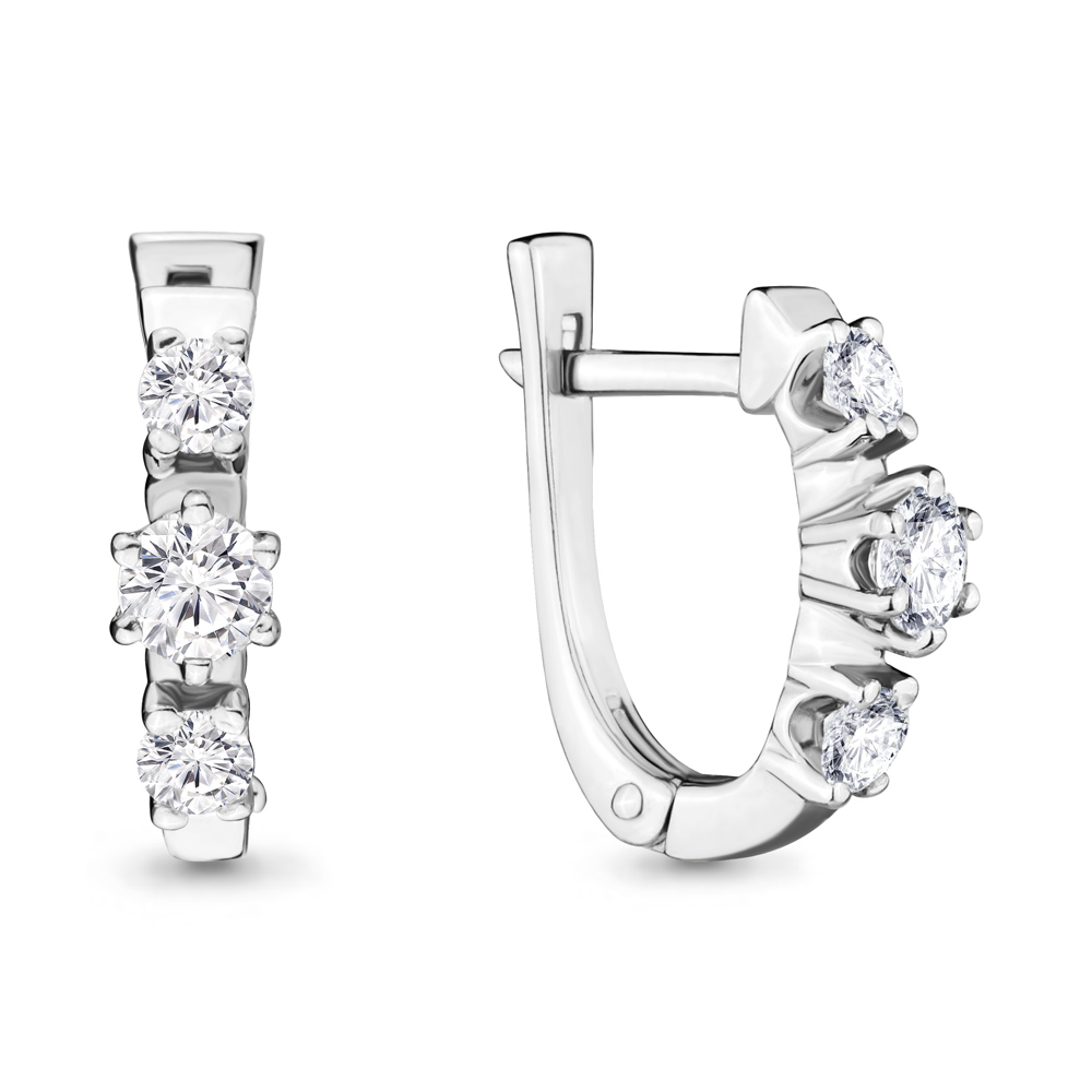 42002 Серьги из Серебра с фианитами