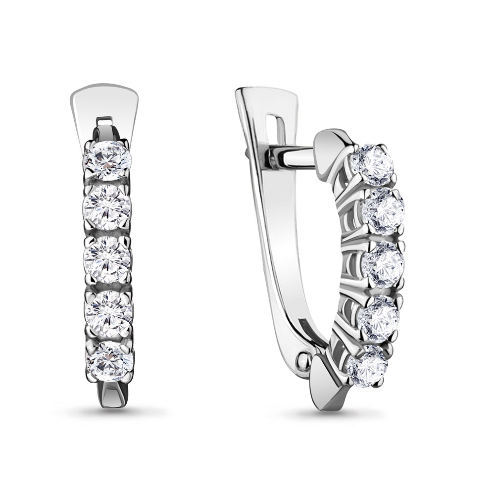 42005 Серьги из Серебра с фианитами