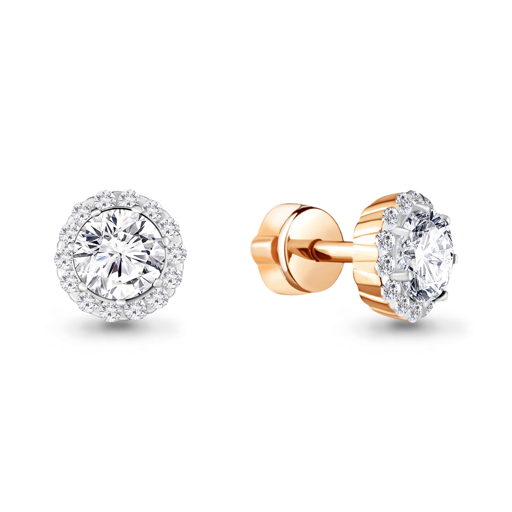 420181А Серьги из Золота с фианитами