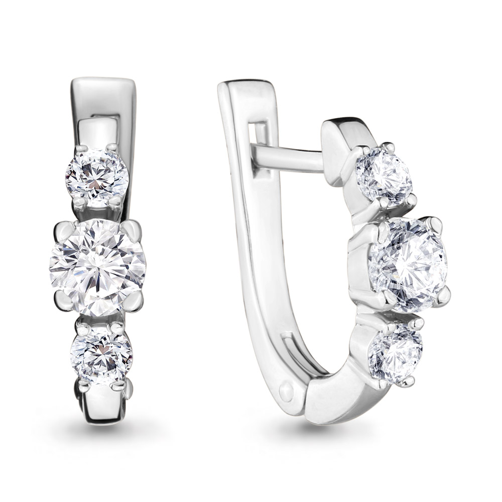 42028 Серьги из Серебра с фианитами