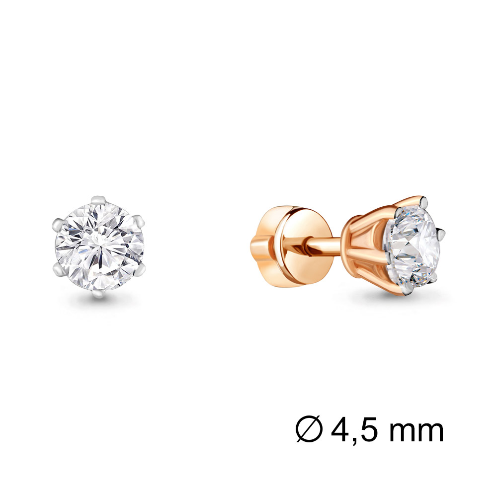 420481 Серьги из Золота с фианитами