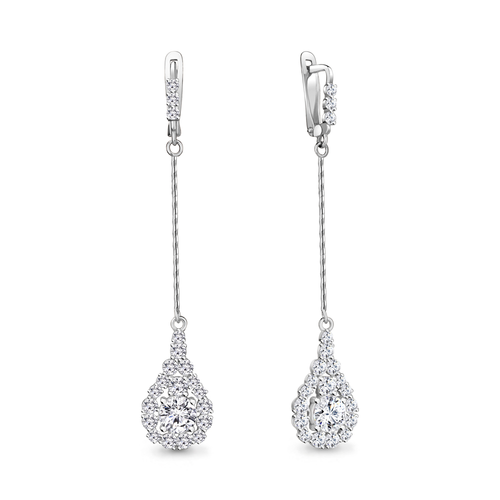 42081 Серьги из Серебра с фианитами