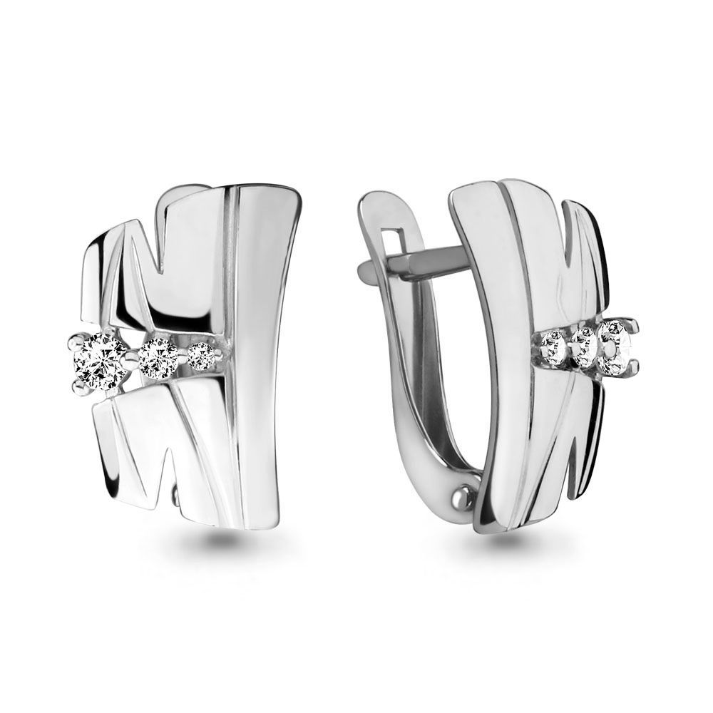 42140 Серьги из Серебра с фианитами