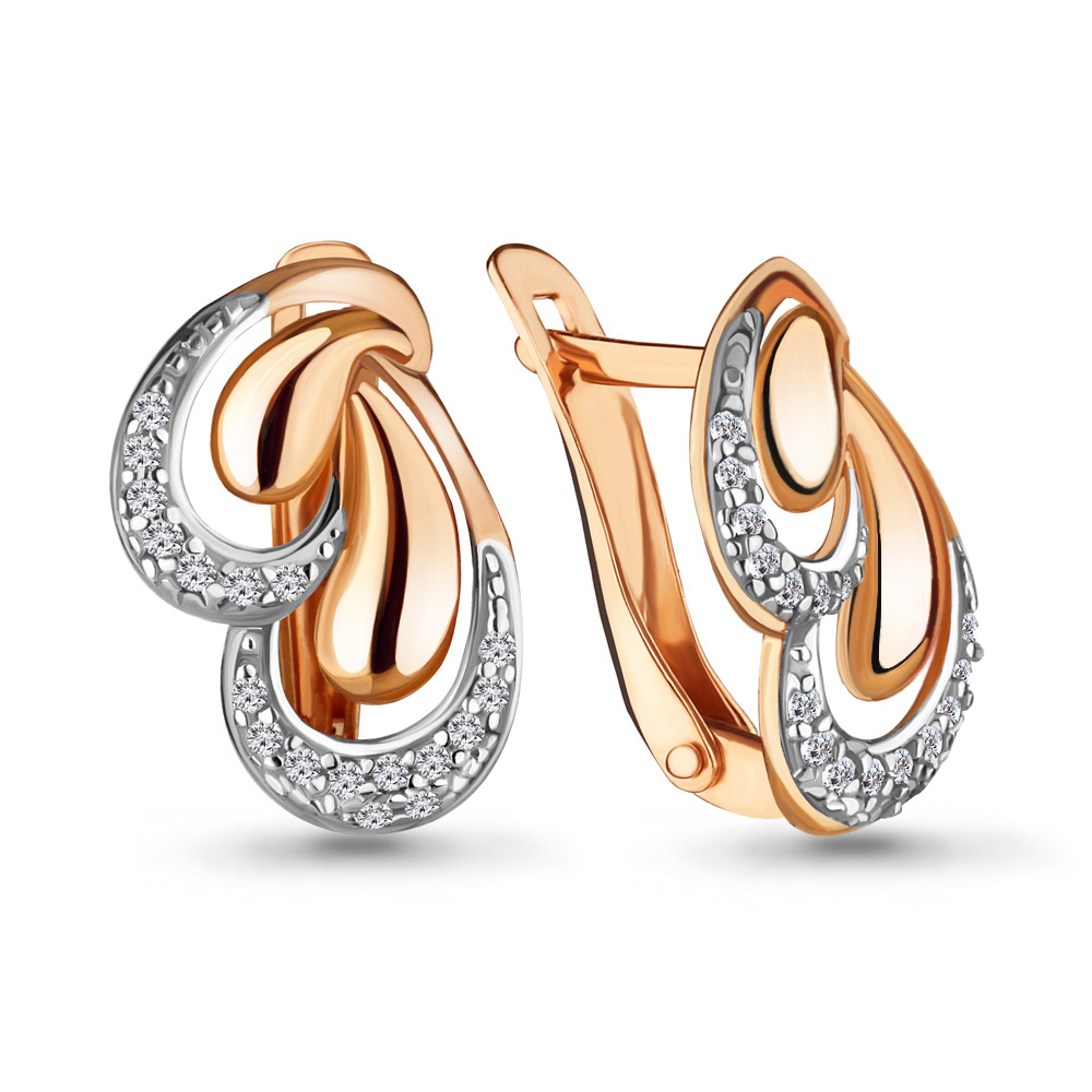 42324А Серьги из Золота с фианитами