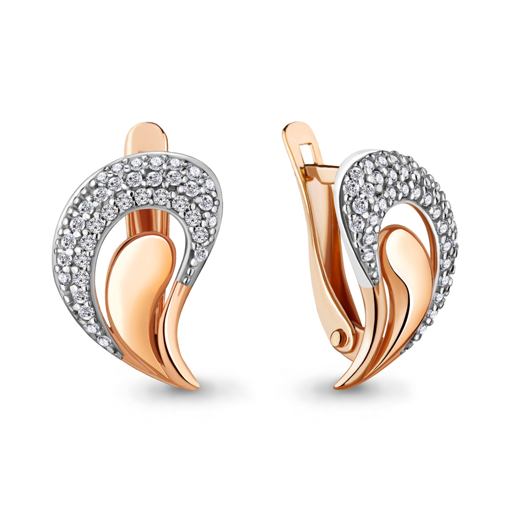 42326А Серьги из Золота с фианитами