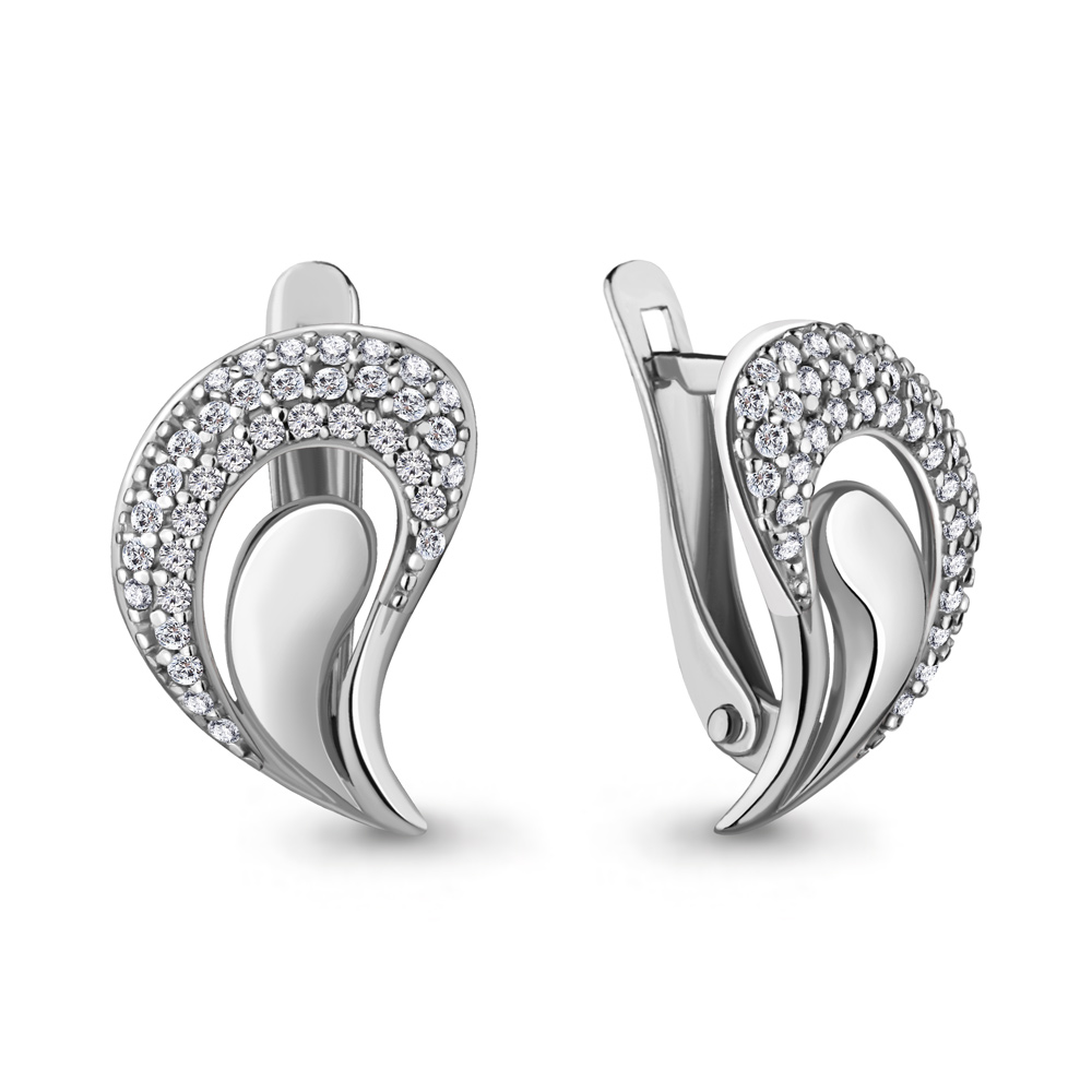42326А Серьги из Серебра с фианитами