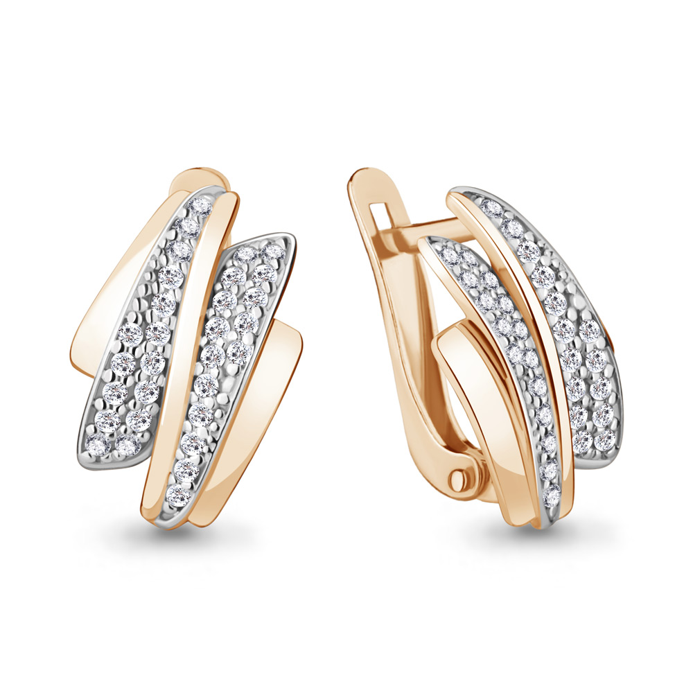 42342А Серьги из Золота с фианитами