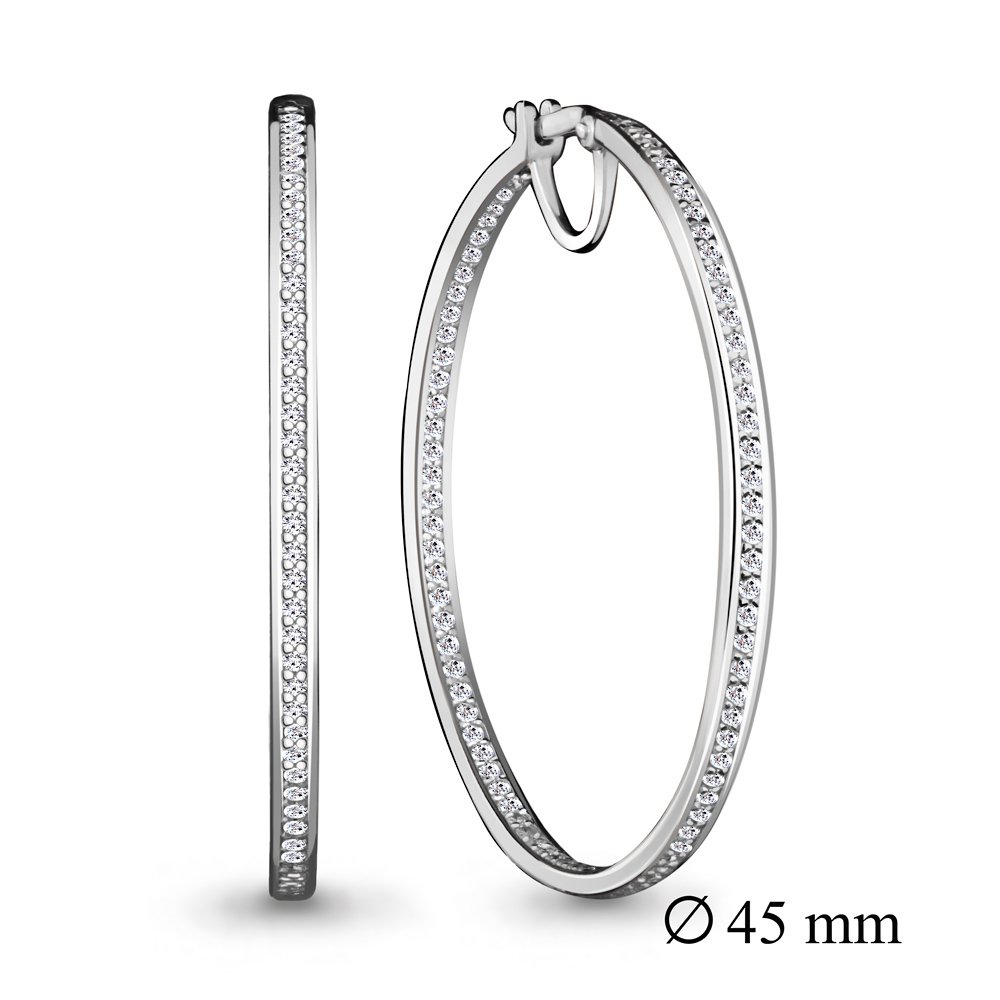 42429А Серьги из Серебра с фианитами