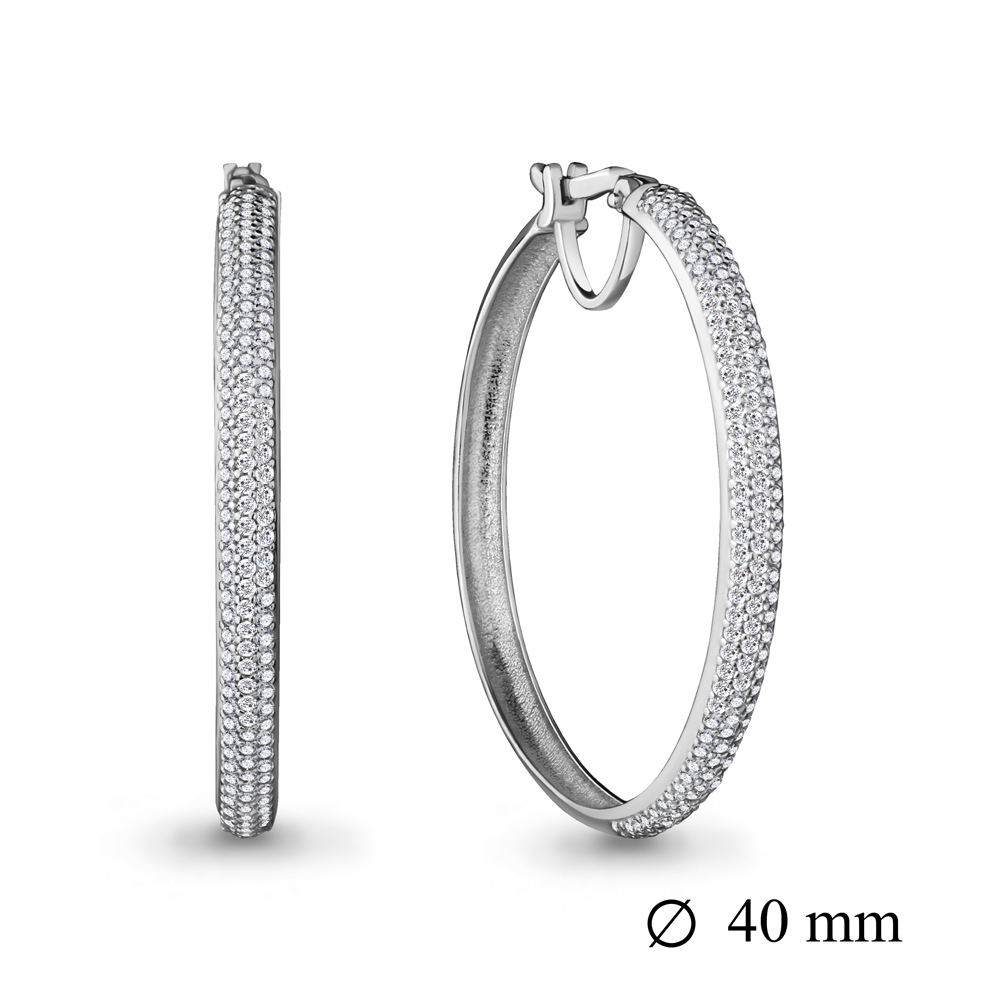 42437А Серьги из Серебра с фианитами