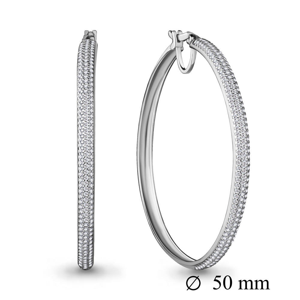 42438А Серьги из Серебра с фианитами