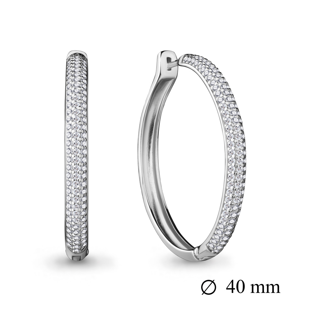 42439А Серьги из Серебра с фианитами