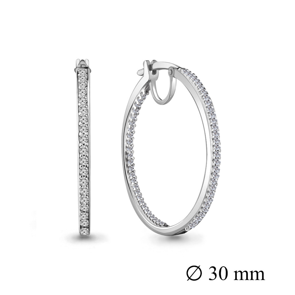 42560А Серьги из Серебра с фианитами