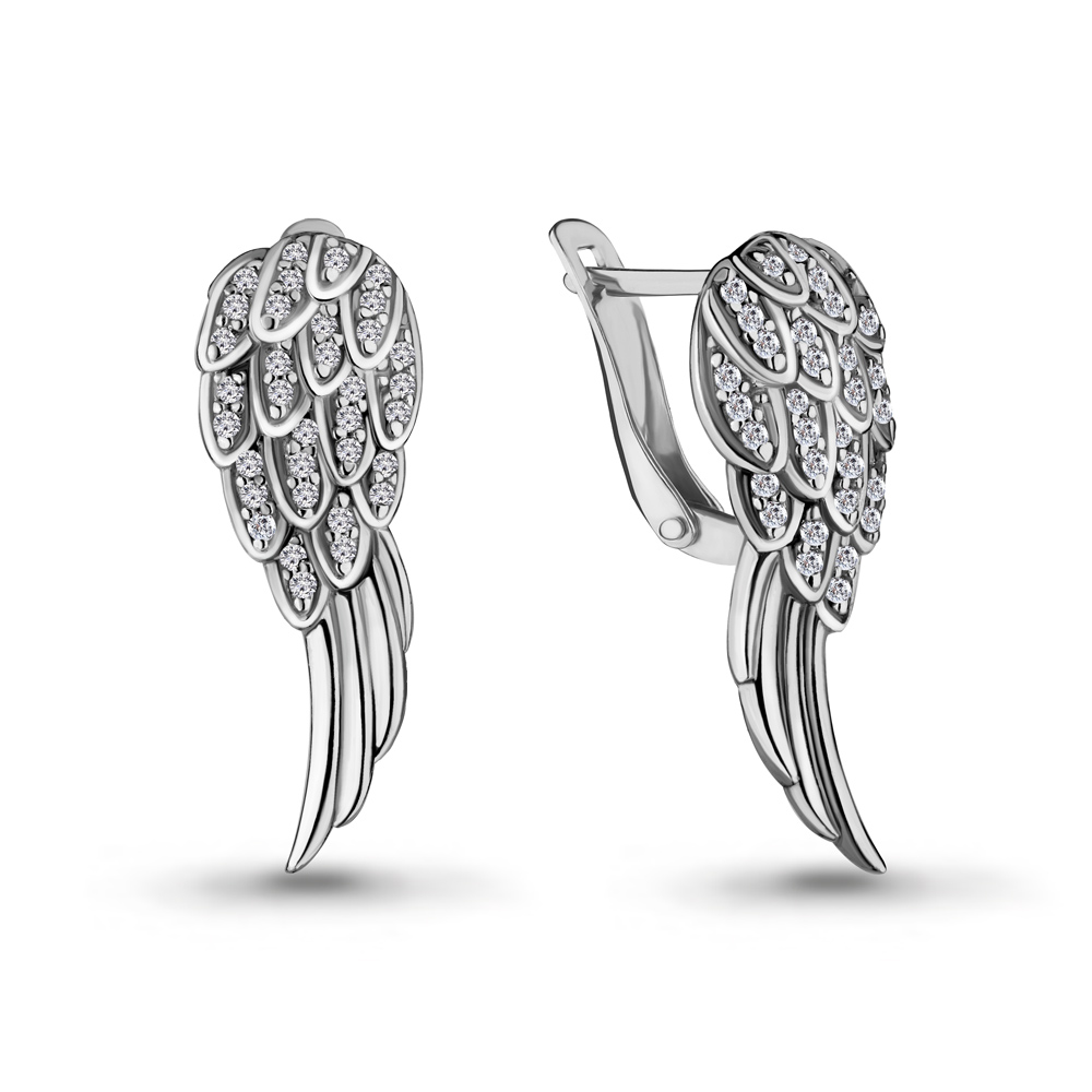 42687А Серьги из Серебра с фианитами