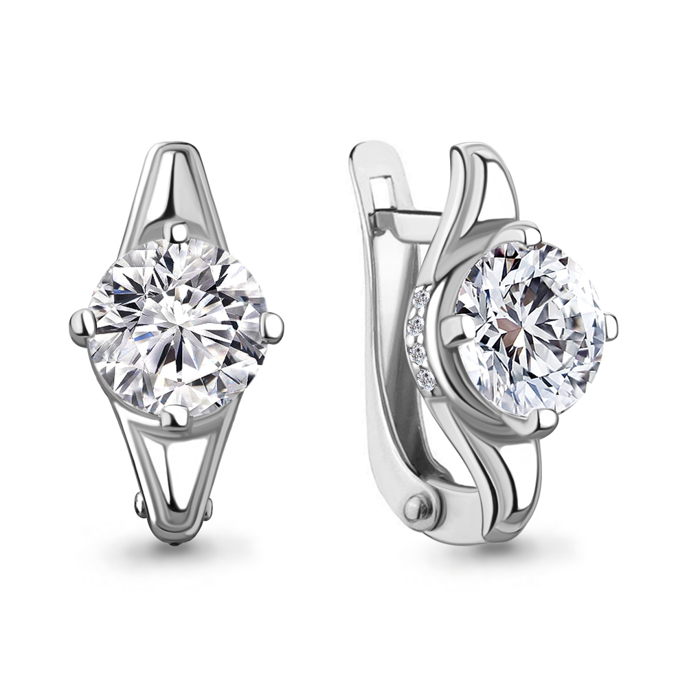 42913А Серьги из Серебра с фианитами