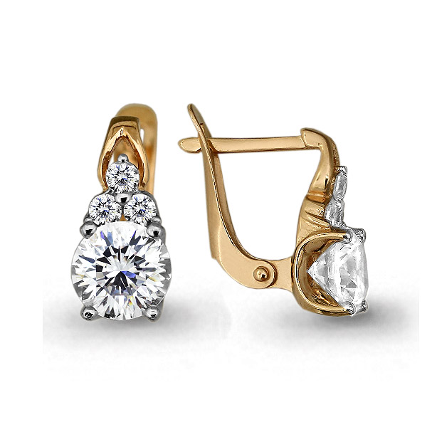 429541 Серьги из Золота с фианитами