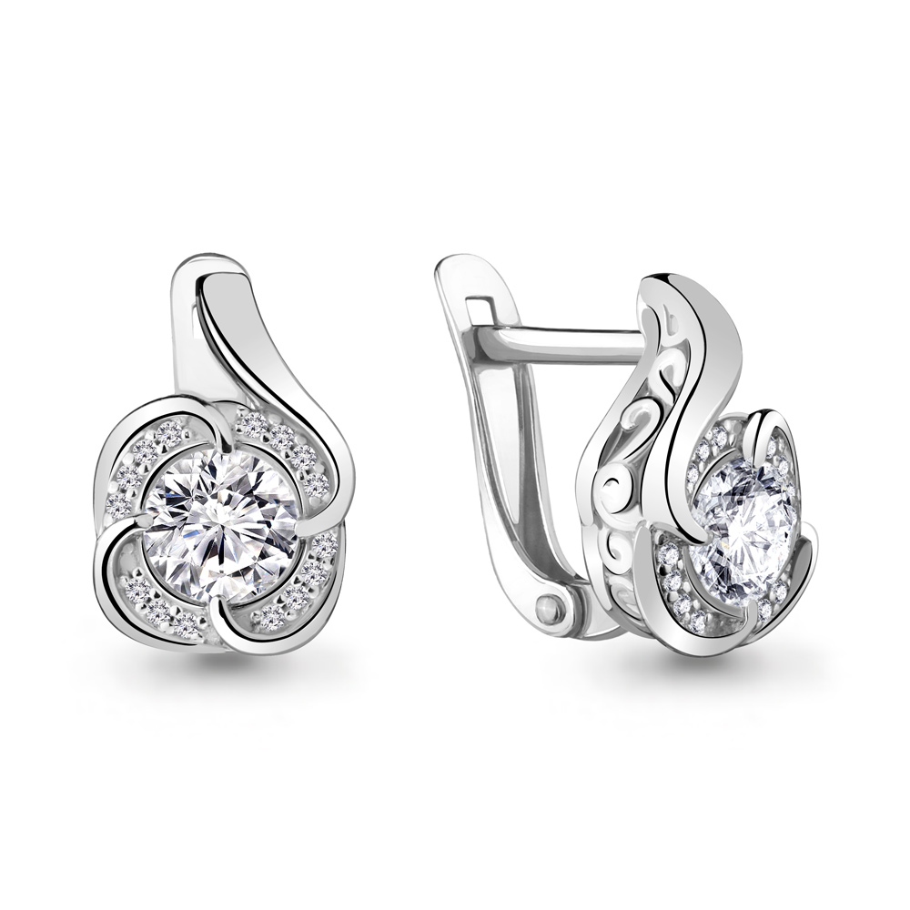 42976А Серьги из Серебра с фианитами