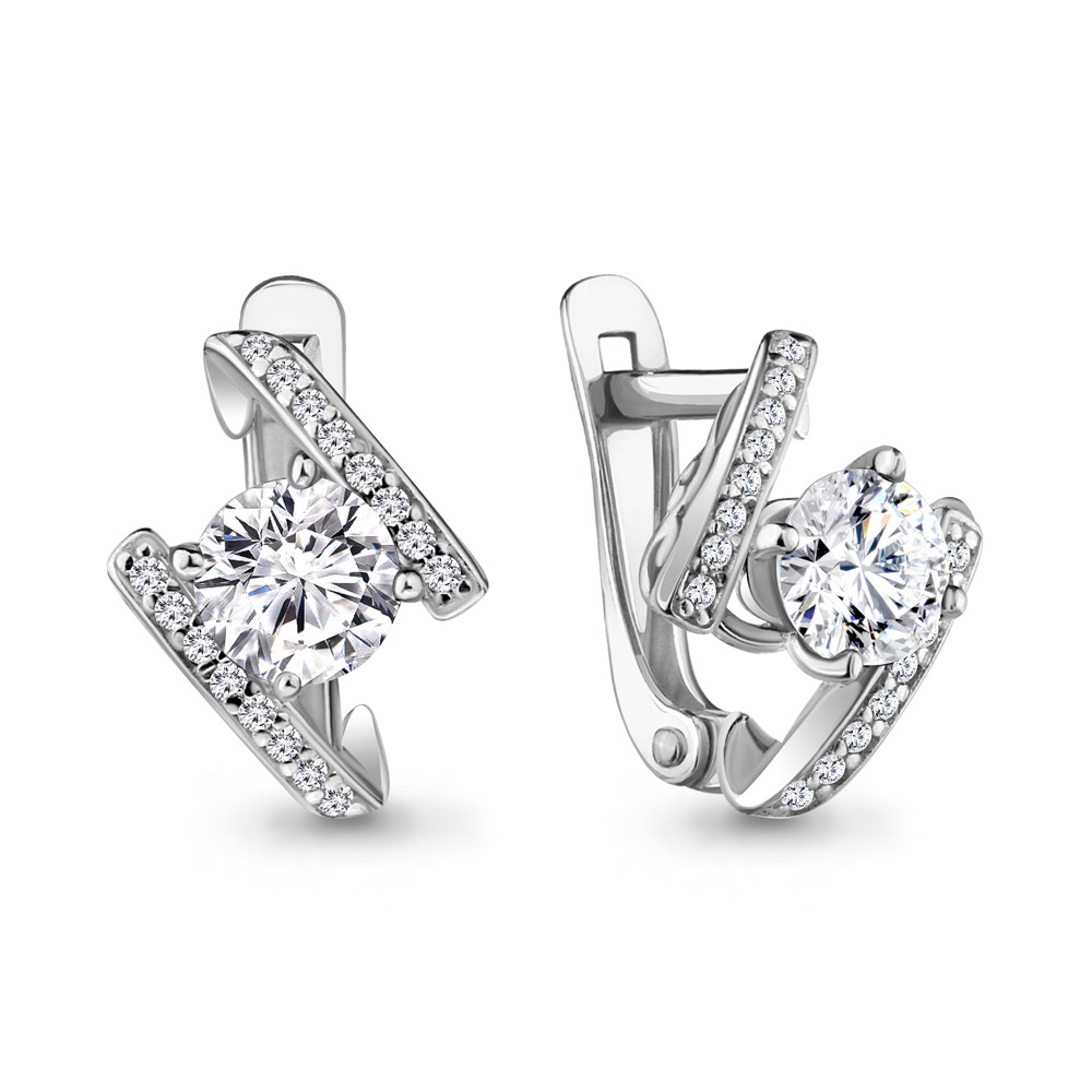 42979А Серьги из Серебра с фианитами