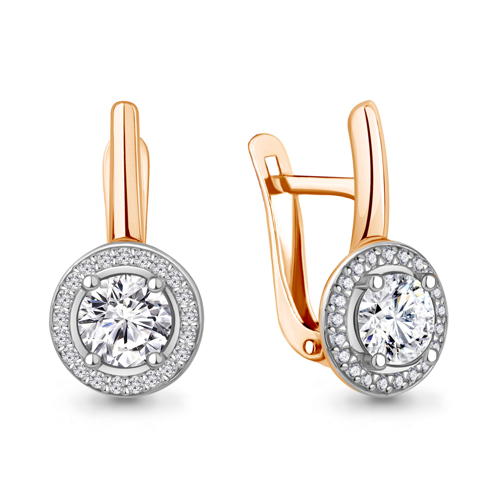 42983А Серьги из Золота с фианитами