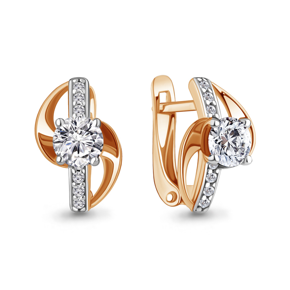 42986А Серьги из Золота с фианитами