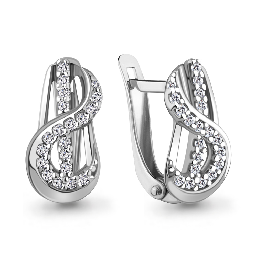 42992А Серьги из Серебра с фианитами