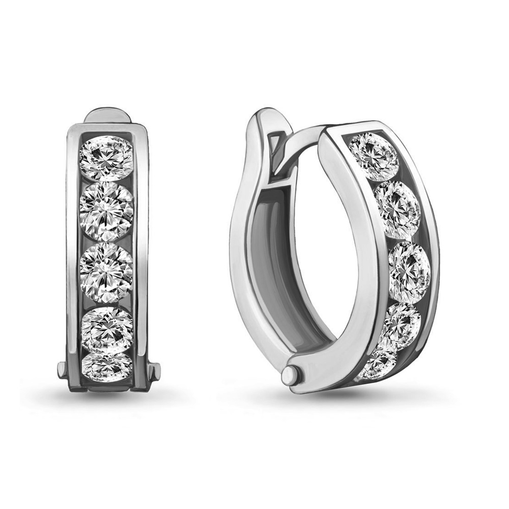 43045А Серьги из Серебра с фианитами