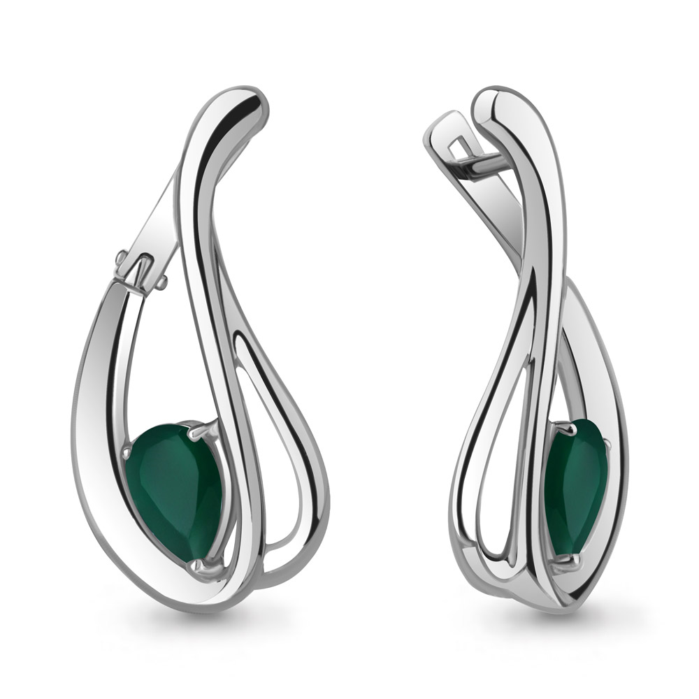 4326709 Серьги из Серебра с агатами