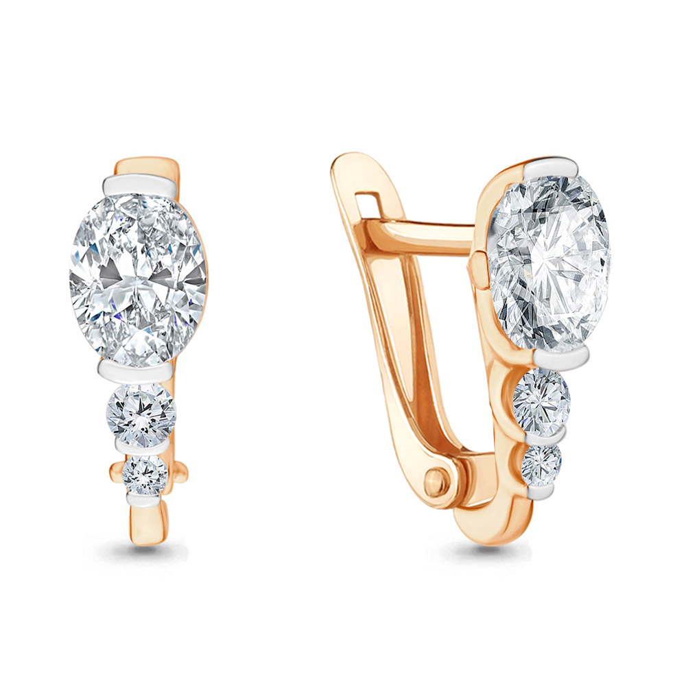 433921 Серьги из Золота               с фианитами