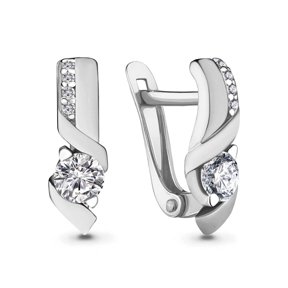 43403А Серьги из Серебра с фианитами