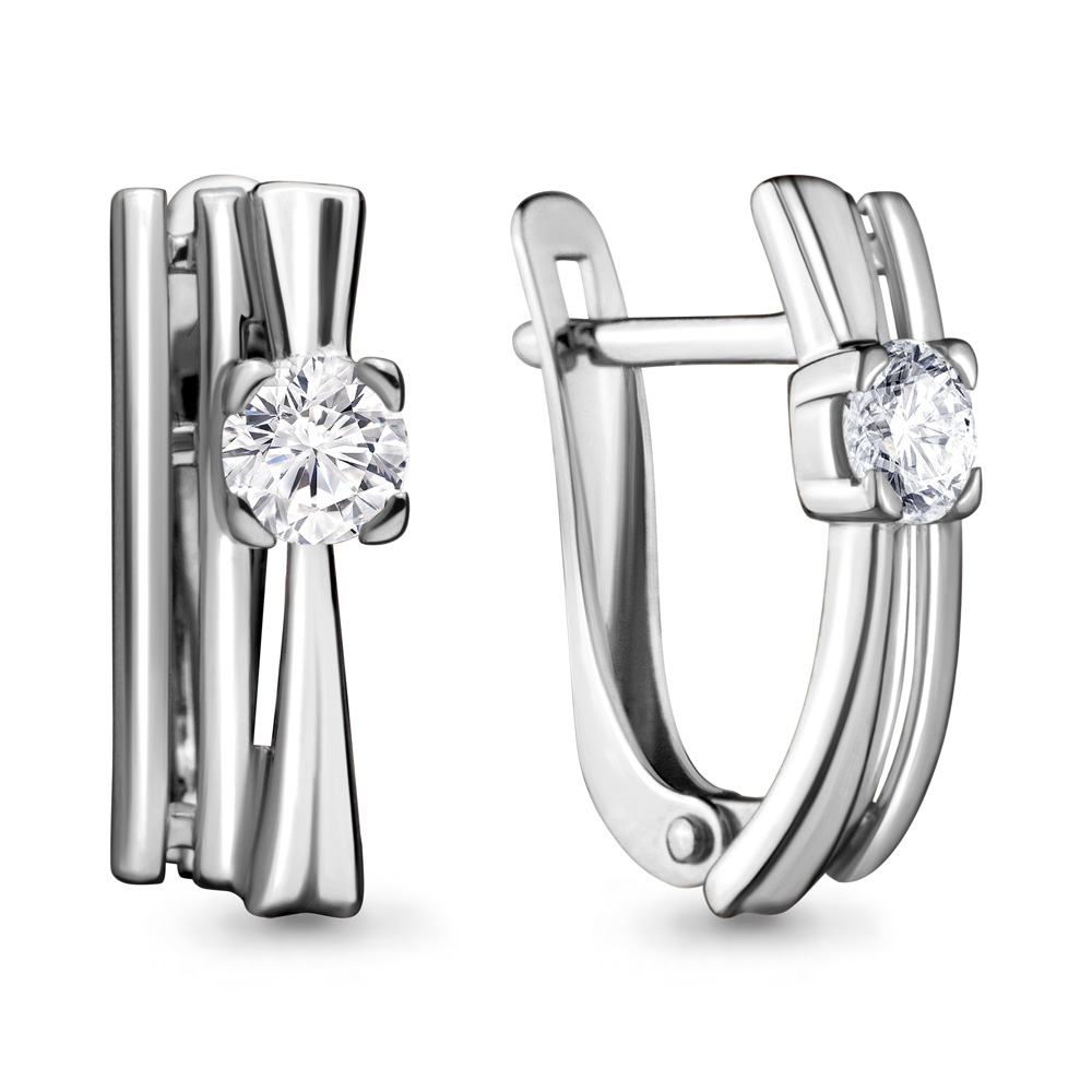 43423 Серьги из Серебра с фианитами