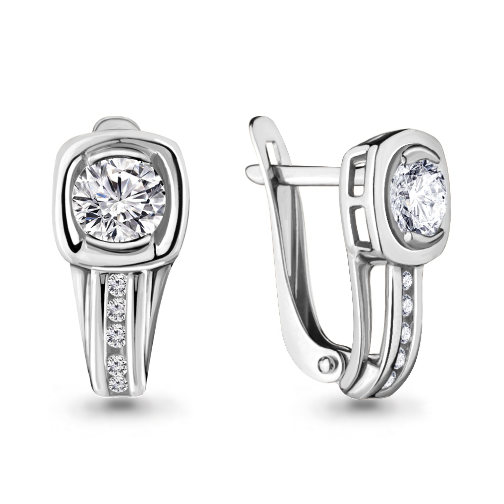 43425А Серьги из Серебра с фианитами