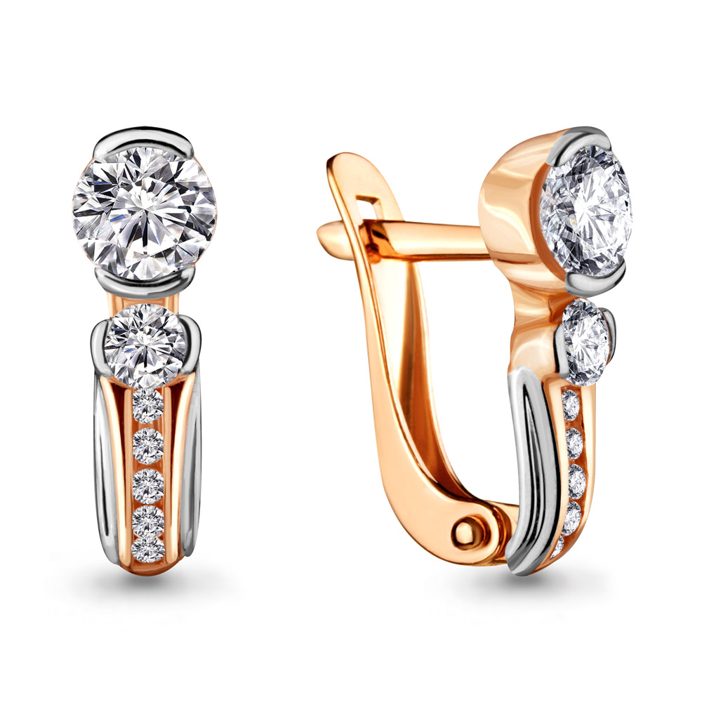 434301А Серьги из Золота с фианитами